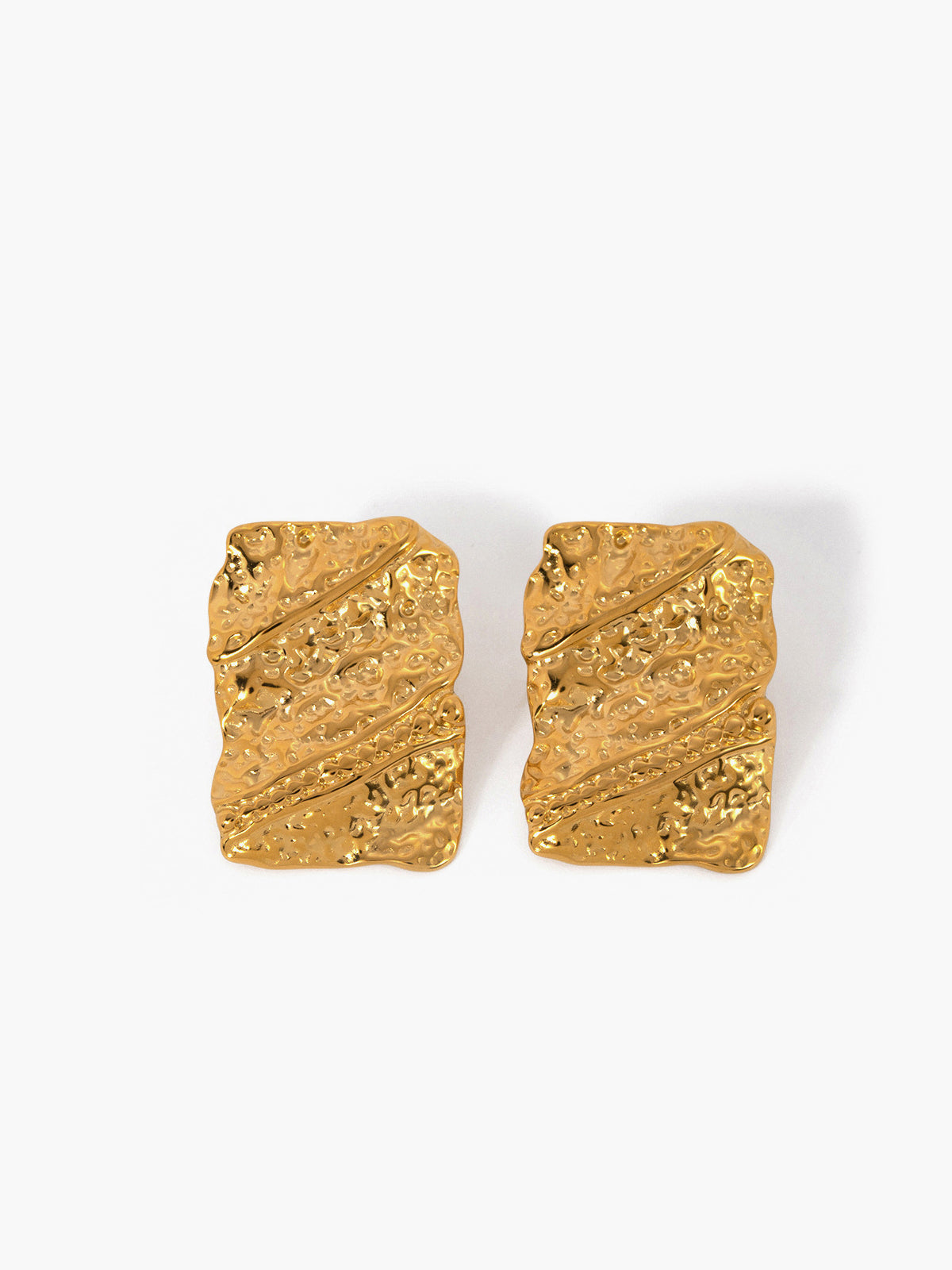 Square Earrings in Gold — Svelte Chic