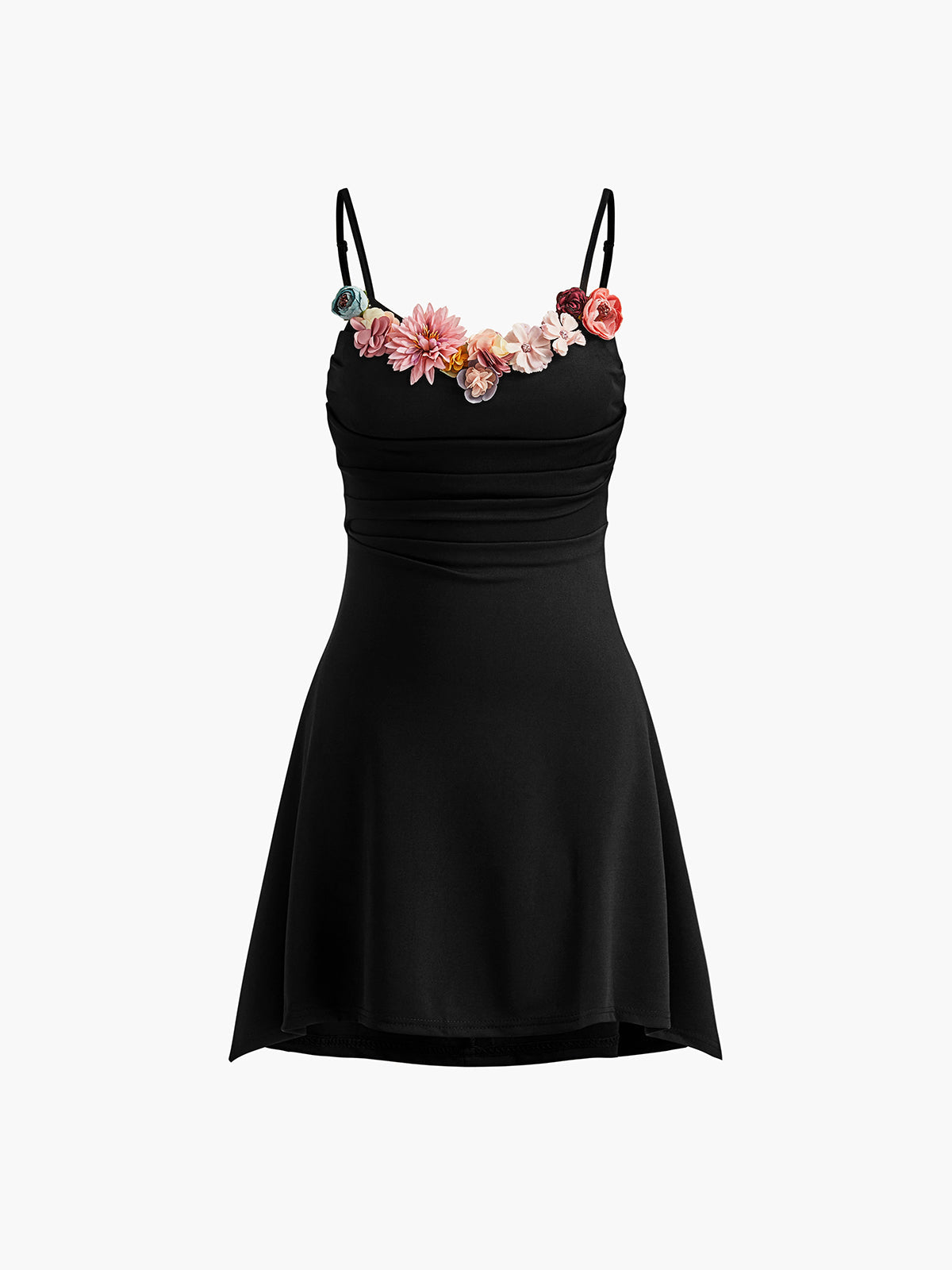 Sweetheart Zip Mini Dress — Black in Black — Svelte Chic