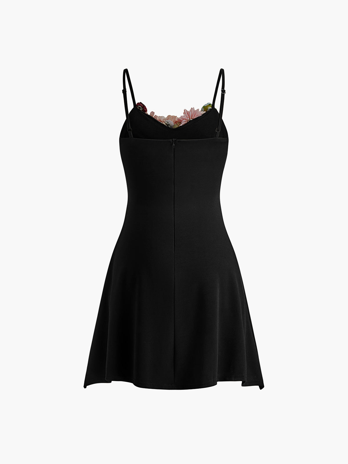 Sweetheart Zip Mini Dress — Black — Svelte Chic