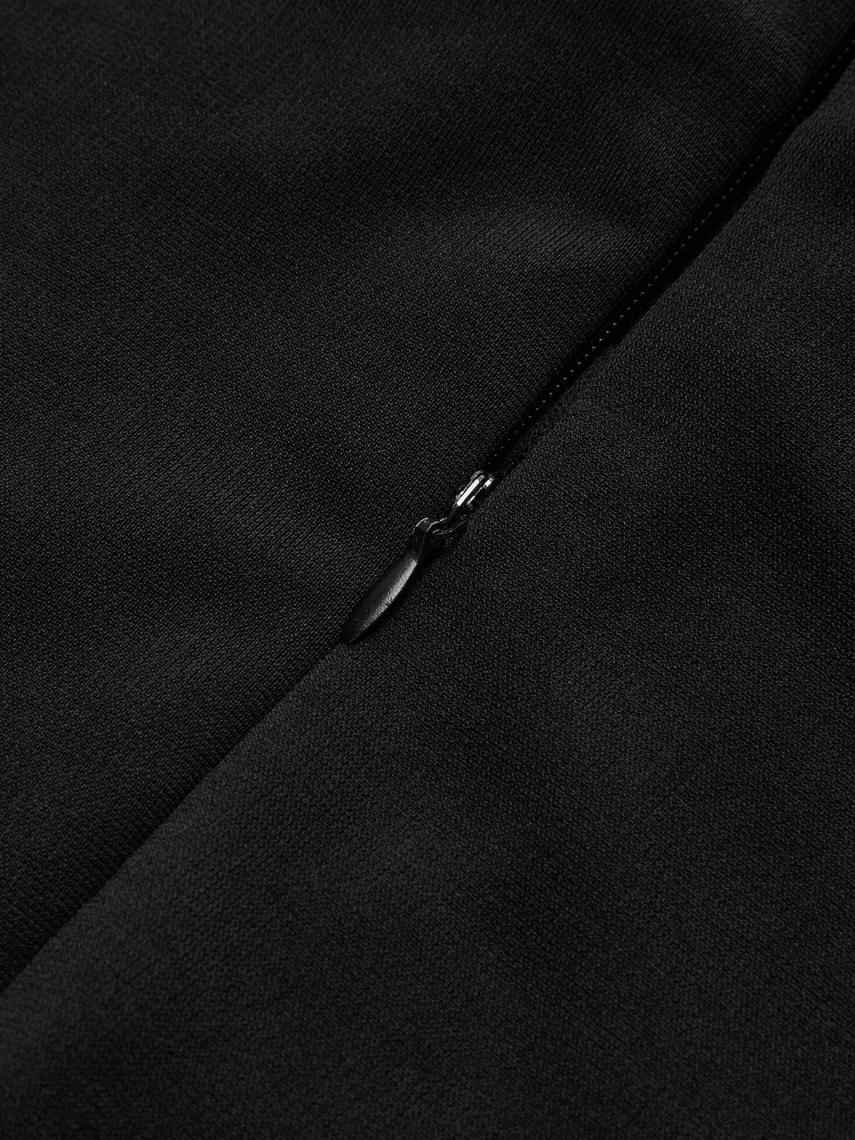 Sweetheart Zip Mini Dress — Black — Svelte Chic