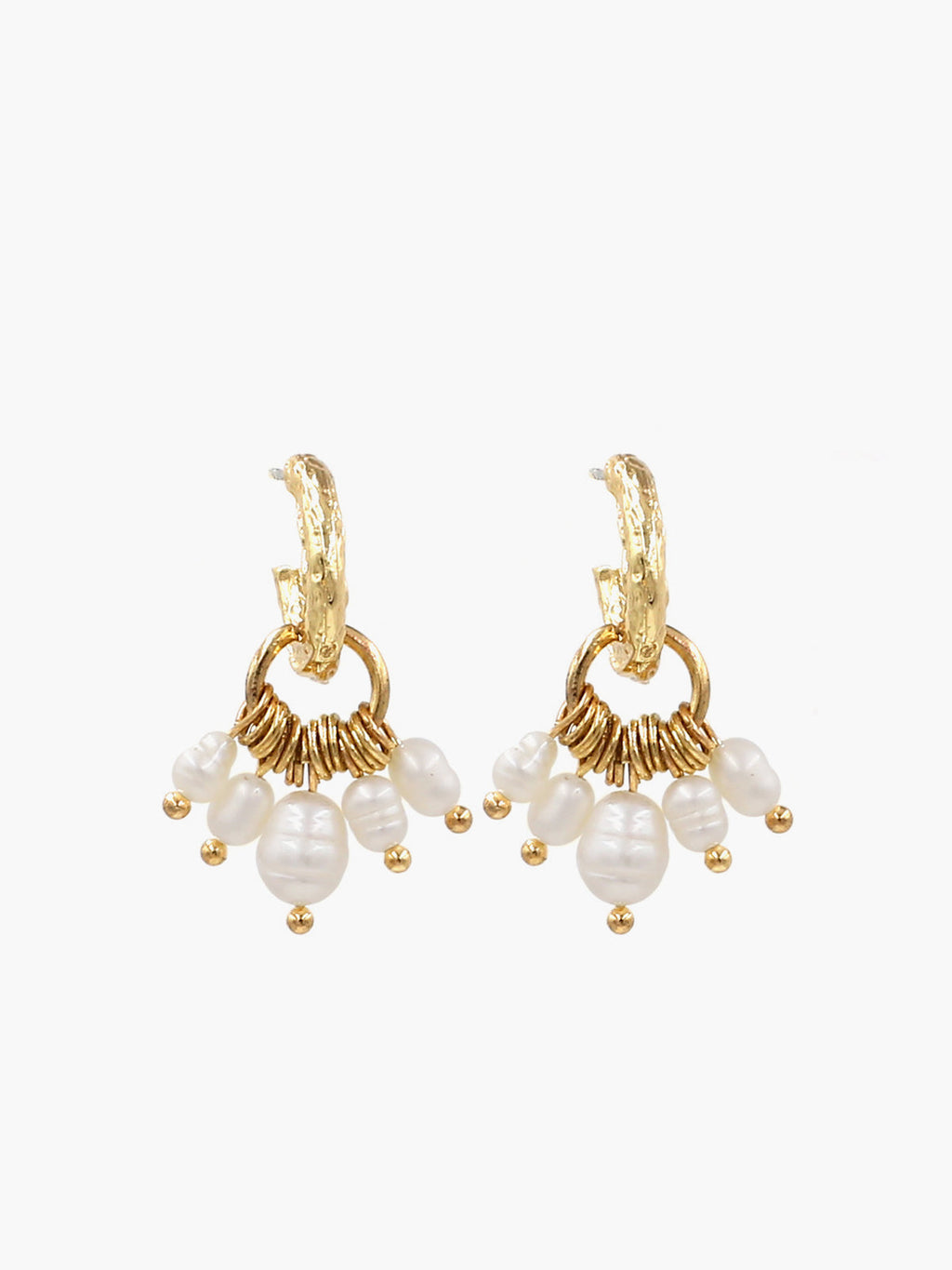 Metal Pearl Tassel Earrings in Gold — Svelte Chic