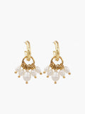 Metal Pearl Tassel Earrings in Gold — Svelte Chic
