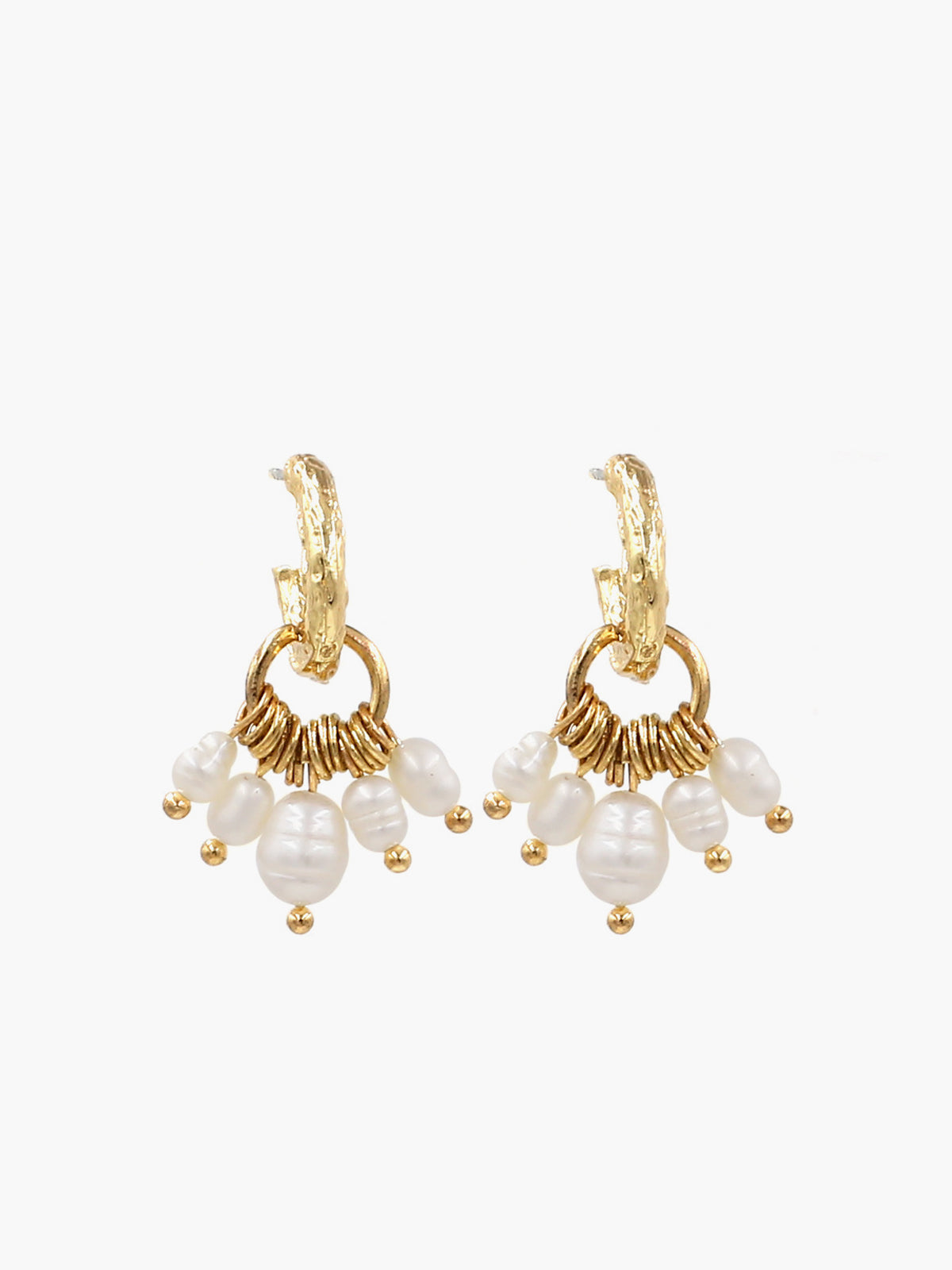 Metal Pearl Tassel Earrings in Gold — Svelte Chic