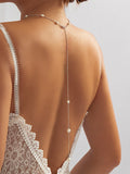 Pearl Tassel Necklace in Silver — Svelte Chic