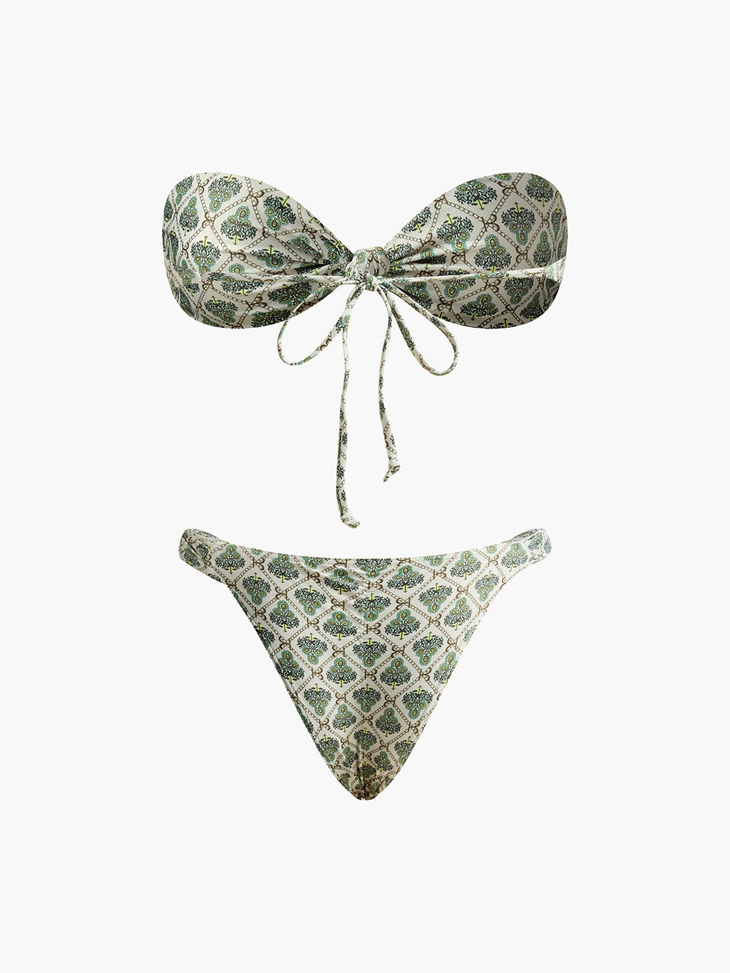 Print Strapless Bikini Set — Svelte Chic