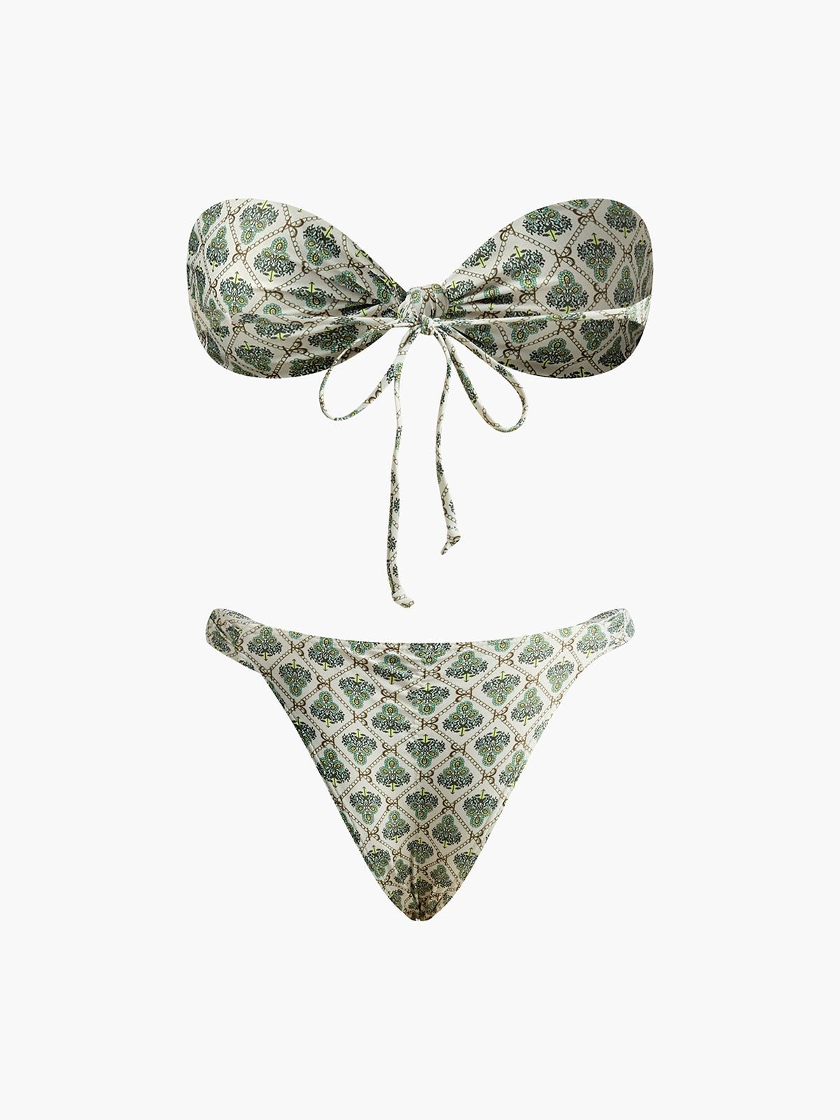 Print Strapless Bikini Set — Svelte Chic