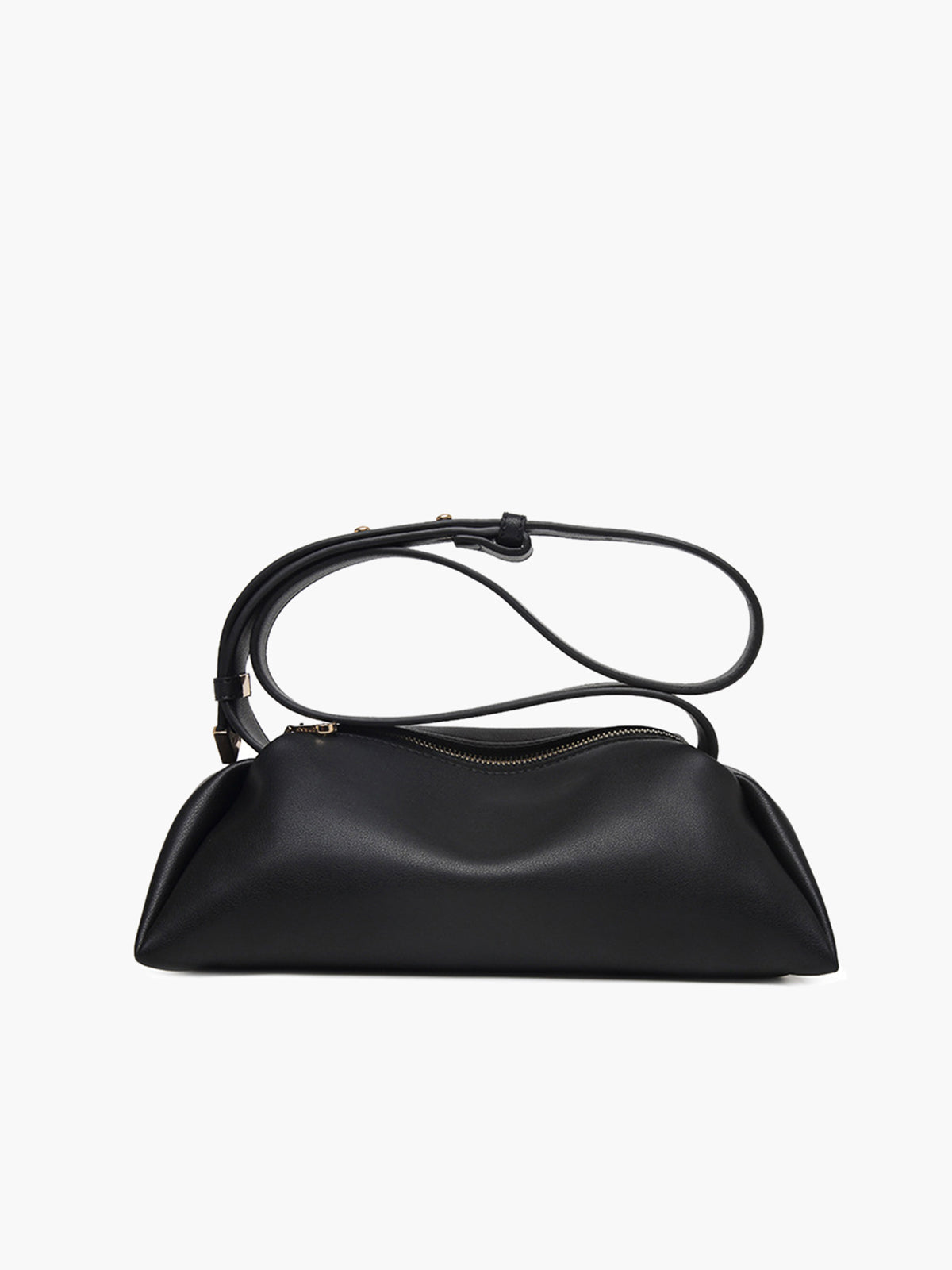 Minimalist Shoulder Bag — Black in Black — Svelte Chic