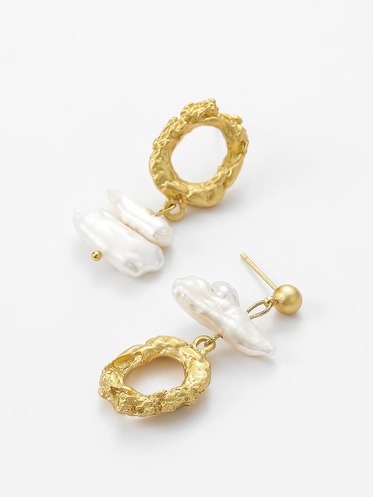 Asymmetric Pearl Earrings — Svelte Chic