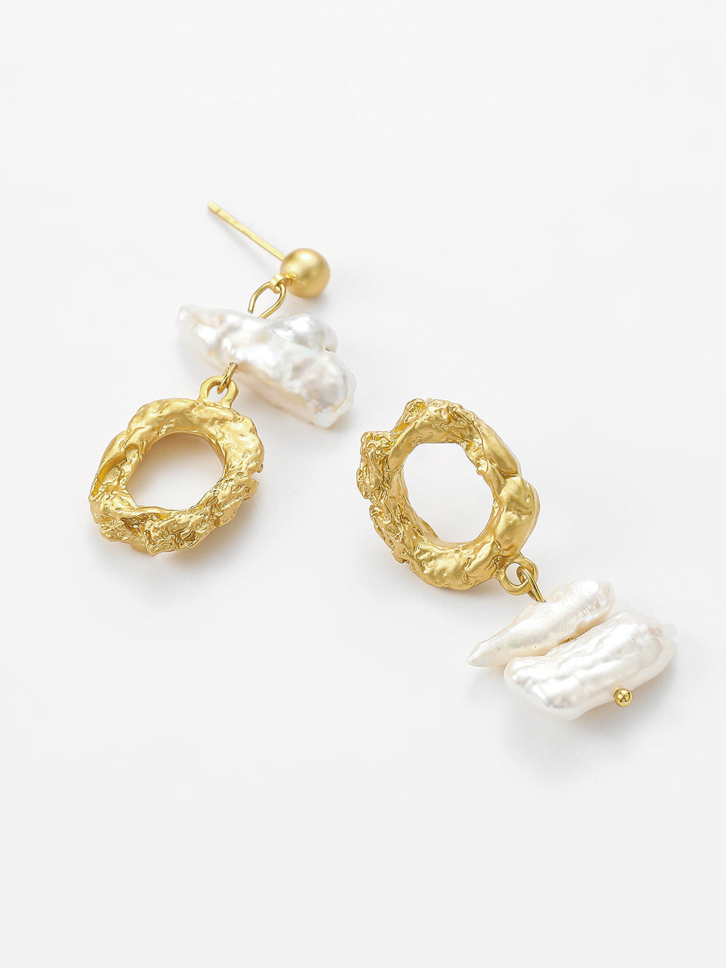 Asymmetric Pearl Earrings — Svelte Chic