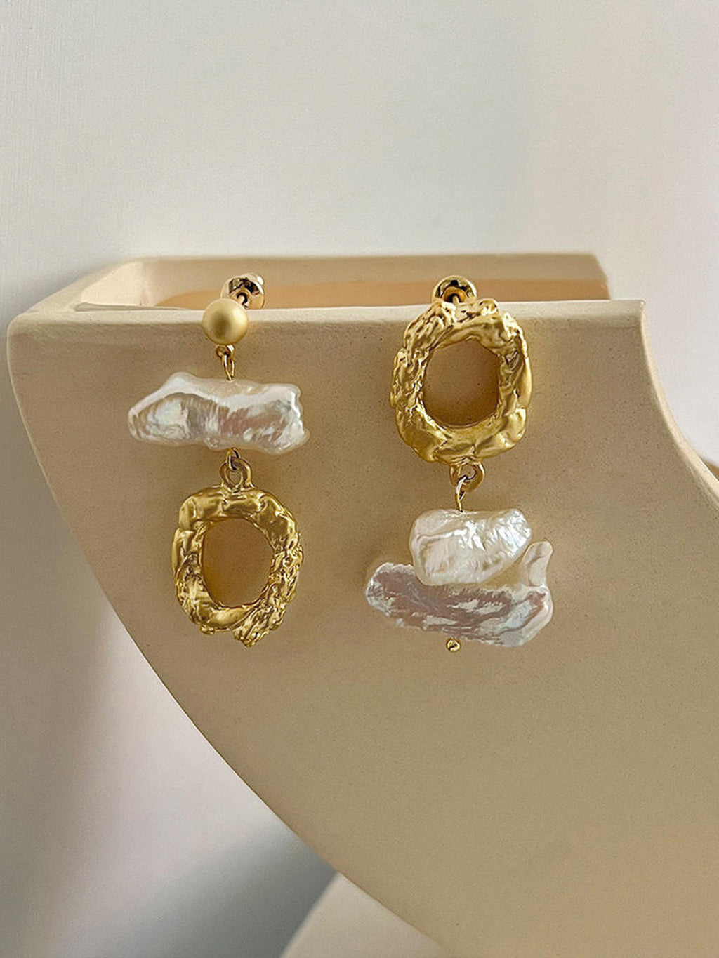 Asymmetric Pearl Earrings — Svelte Chic