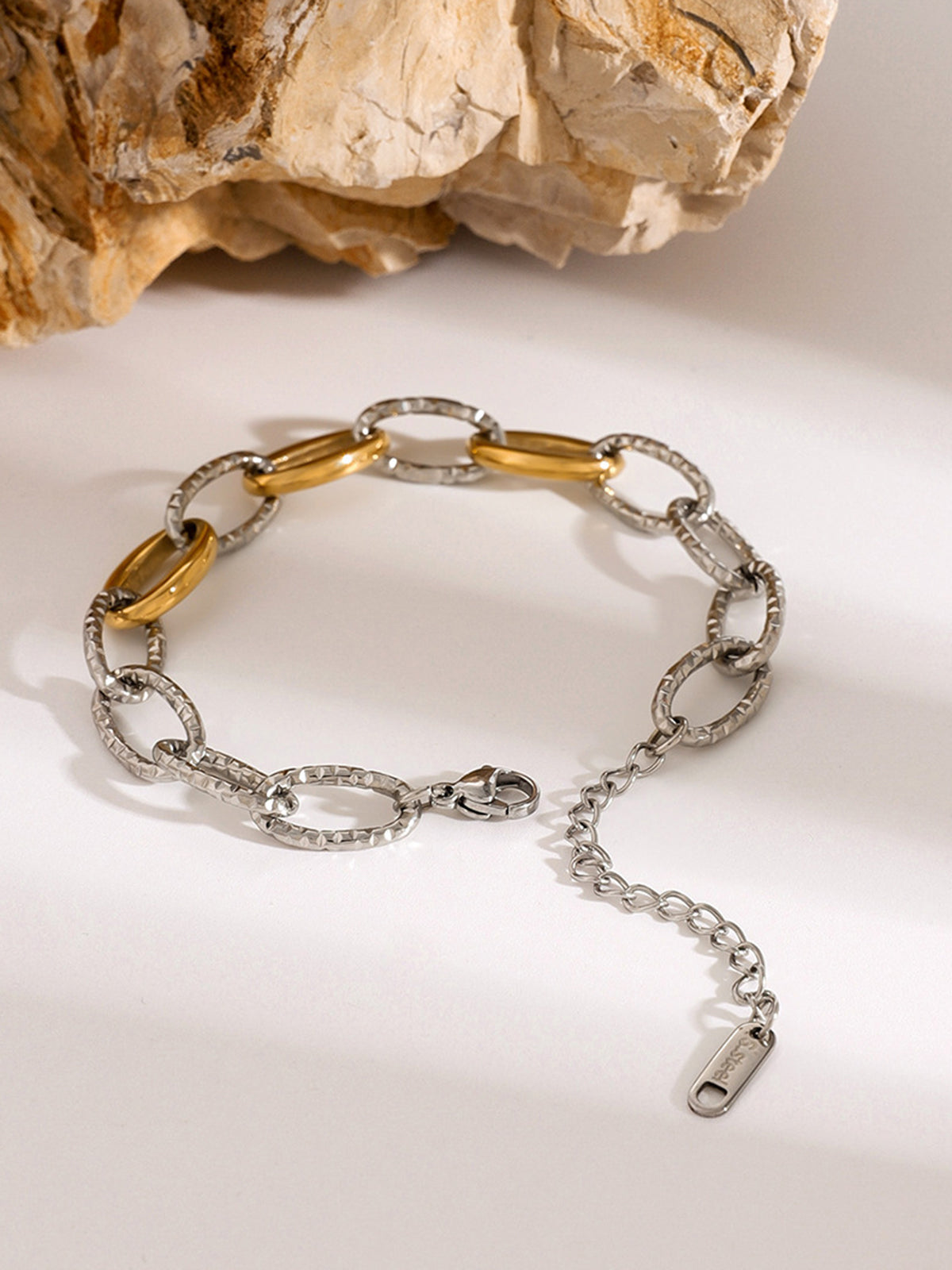 Two-Tone Link Bracelet — Svelte Chic