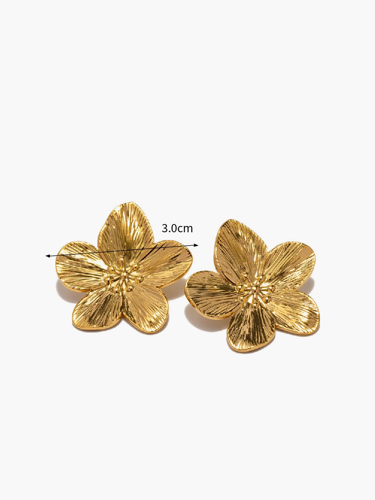 Flower Earrings in Titanium Steel — Svelte Chic