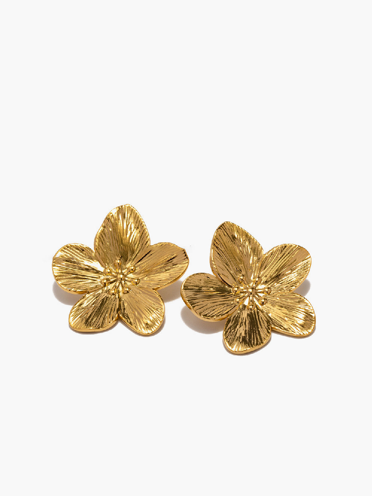 Flower Earrings in Titanium Steel — Svelte Chic