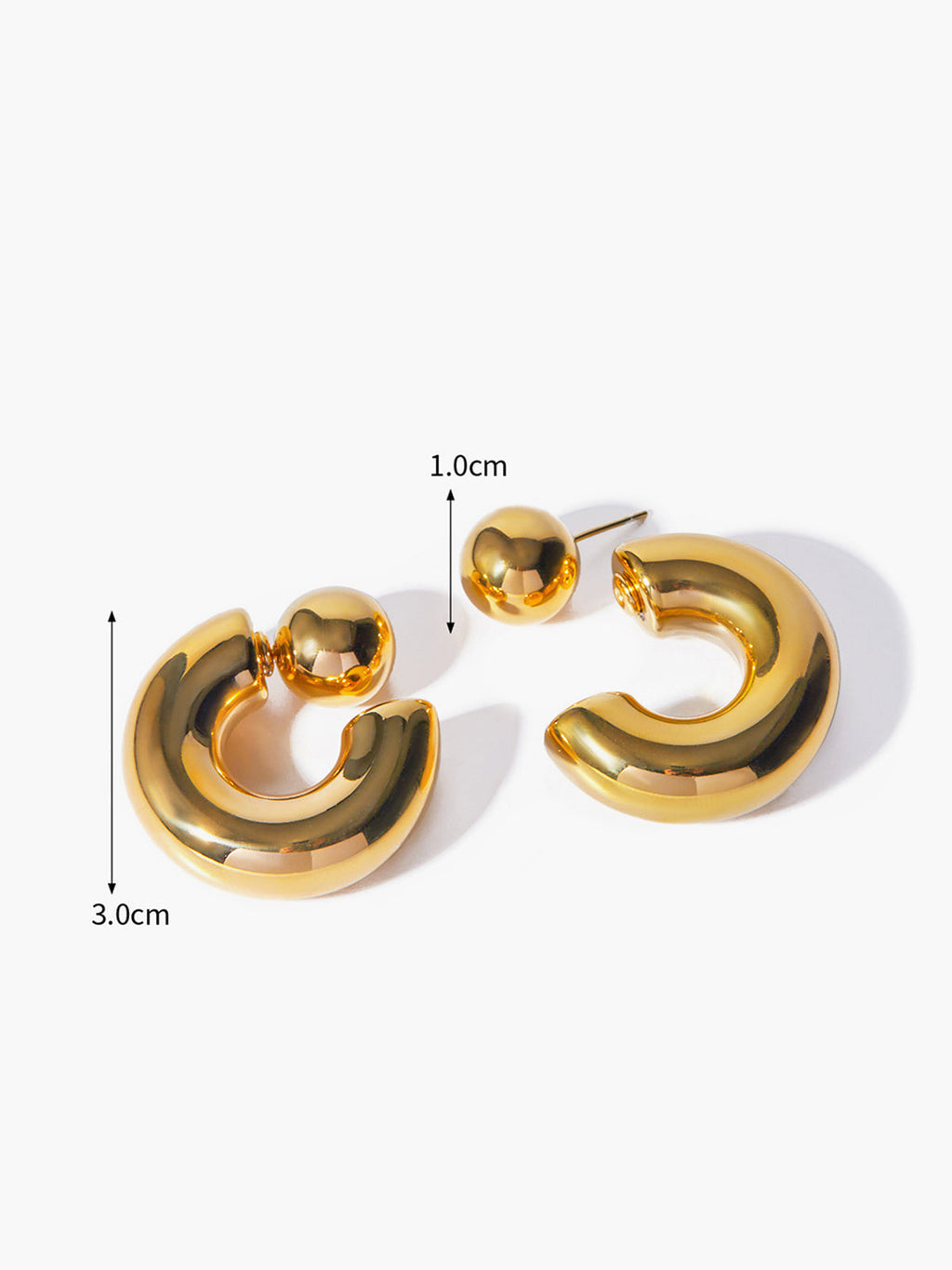 C-Shape Titanium Steel Earrings — Svelte Chic