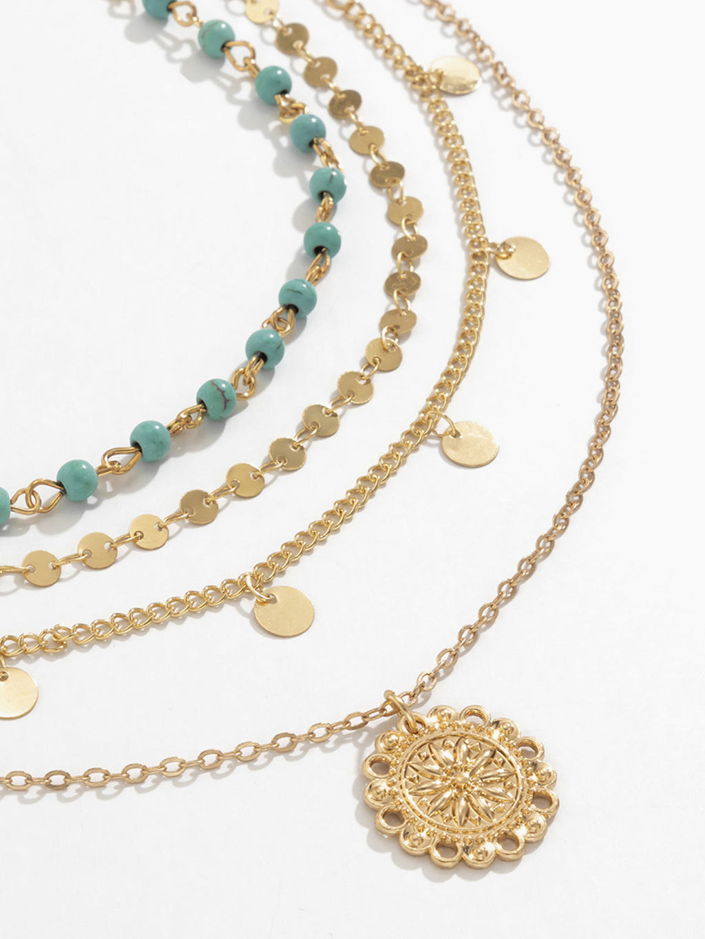Turquoise Layered Necklace — Svelte Chic