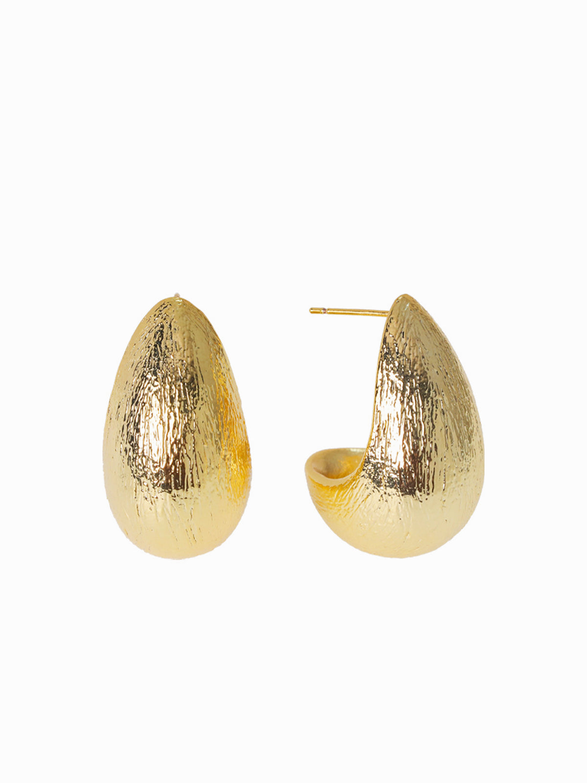 C-Shape Earrings in Gold — Svelte Chic