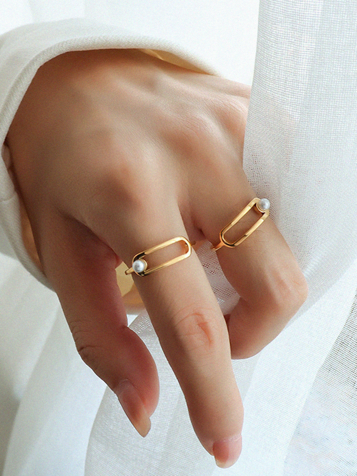 Pearl Ring, Adjustable in Gold — Svelte Chic