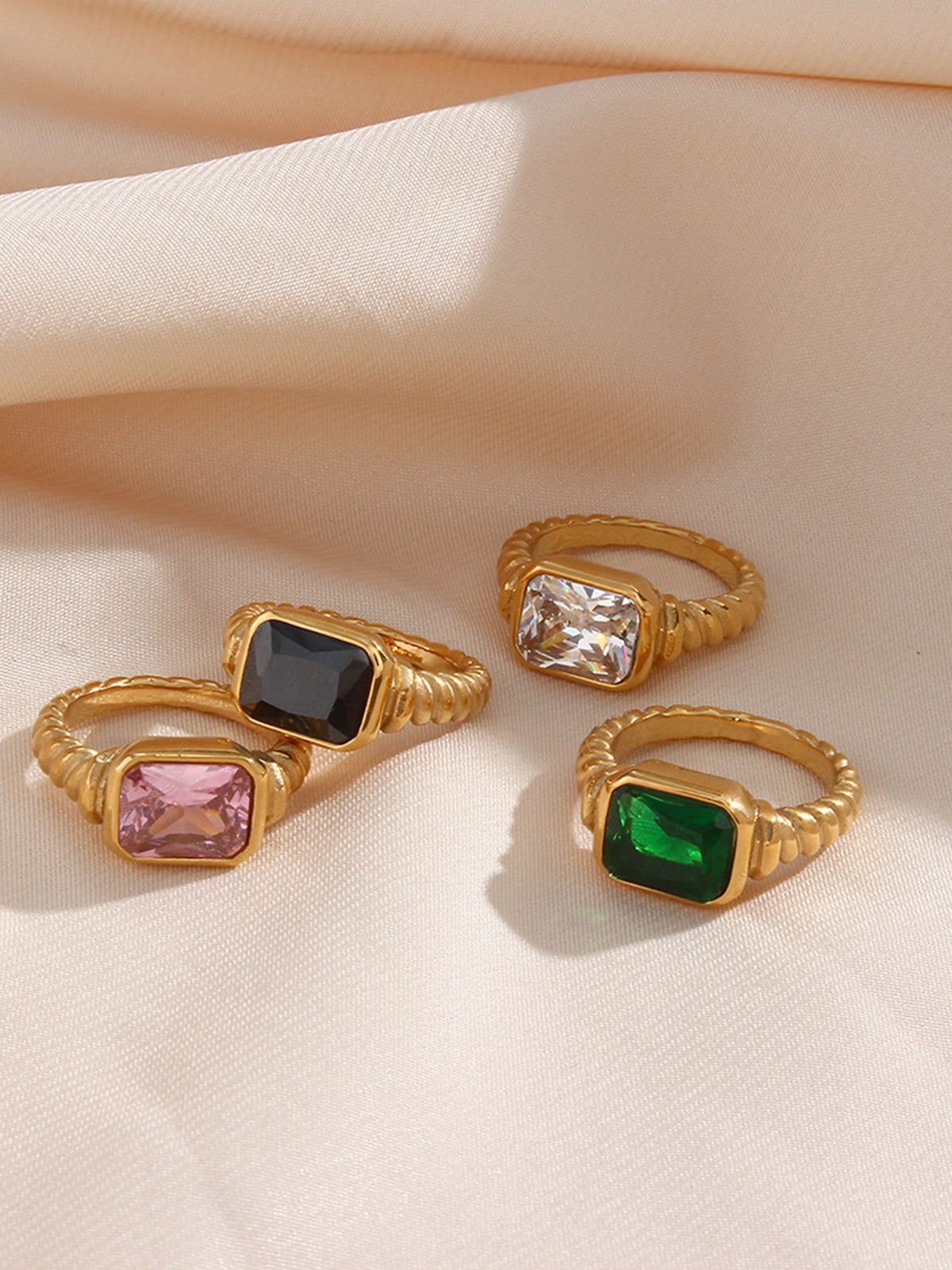 Spiral Gemstone Ring — Svelte Chic