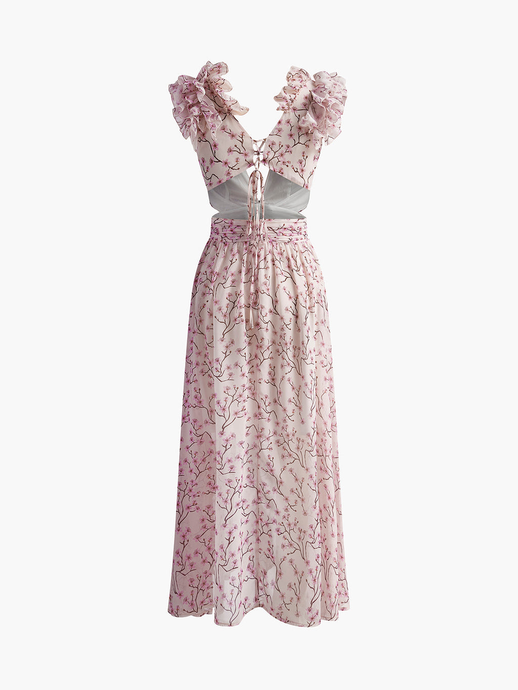 V-Neck Ruffle Midi Dress — Svelte Chic