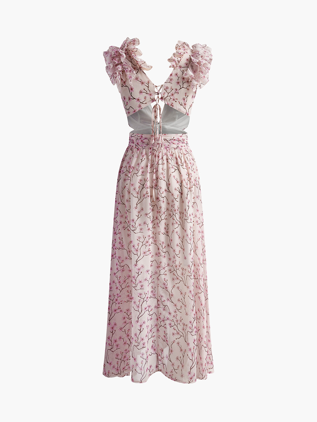 V-Neck Ruffle Midi Dress — Svelte Chic