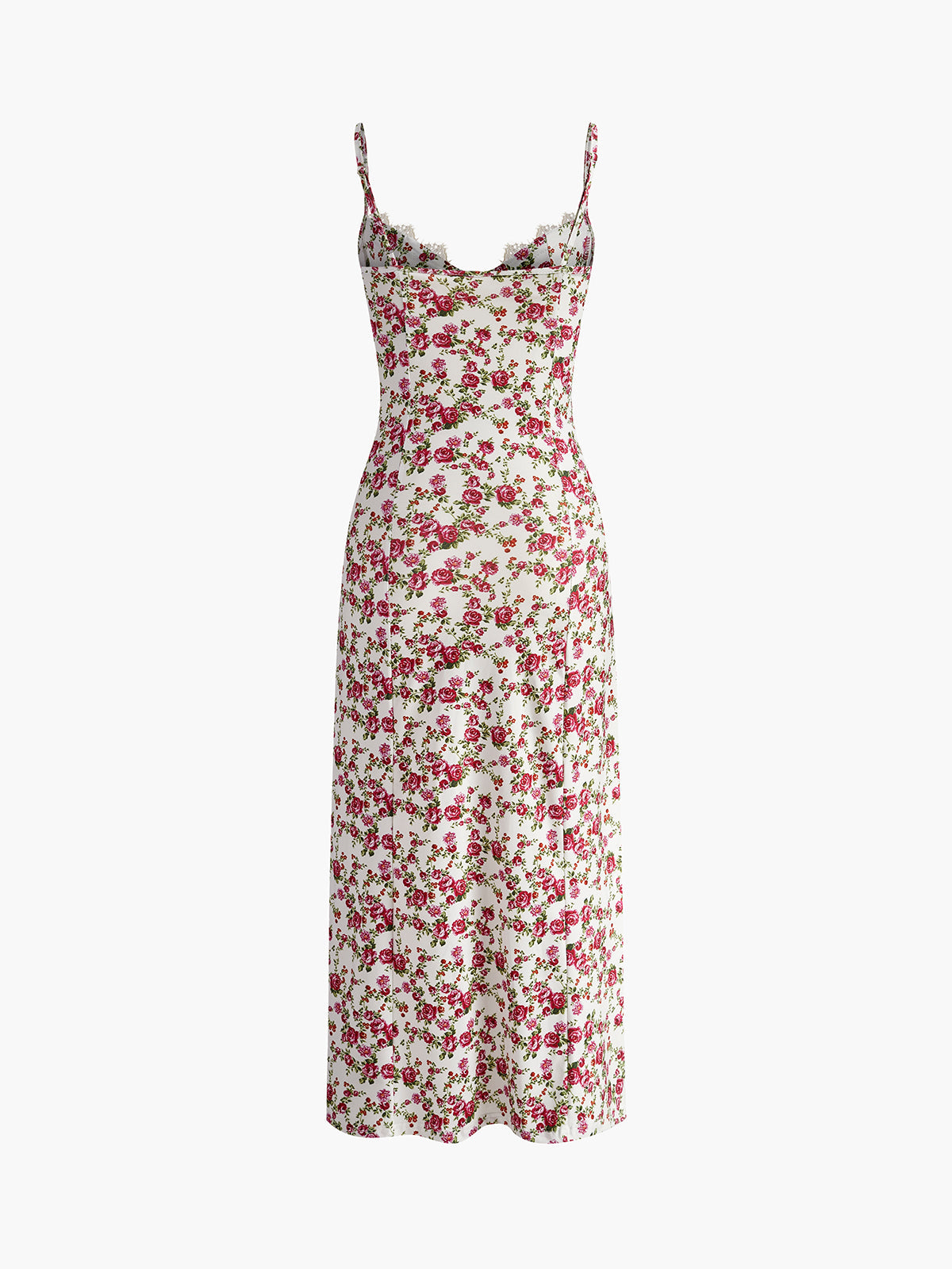 Floral Sweetheart Split Cami Midi Dress — Svelte Chic