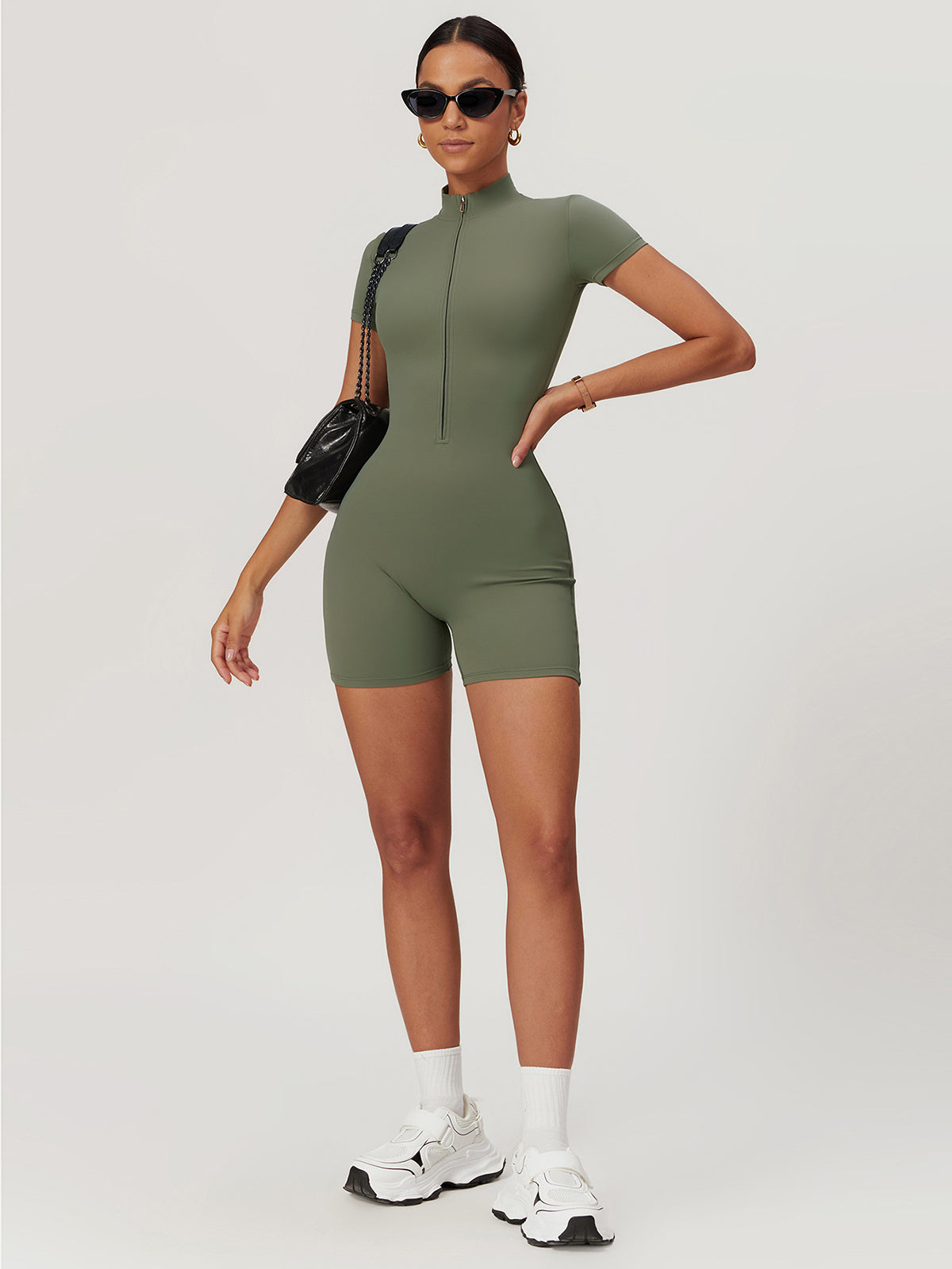Zip Seamless Sports Romper — Svelte Chic