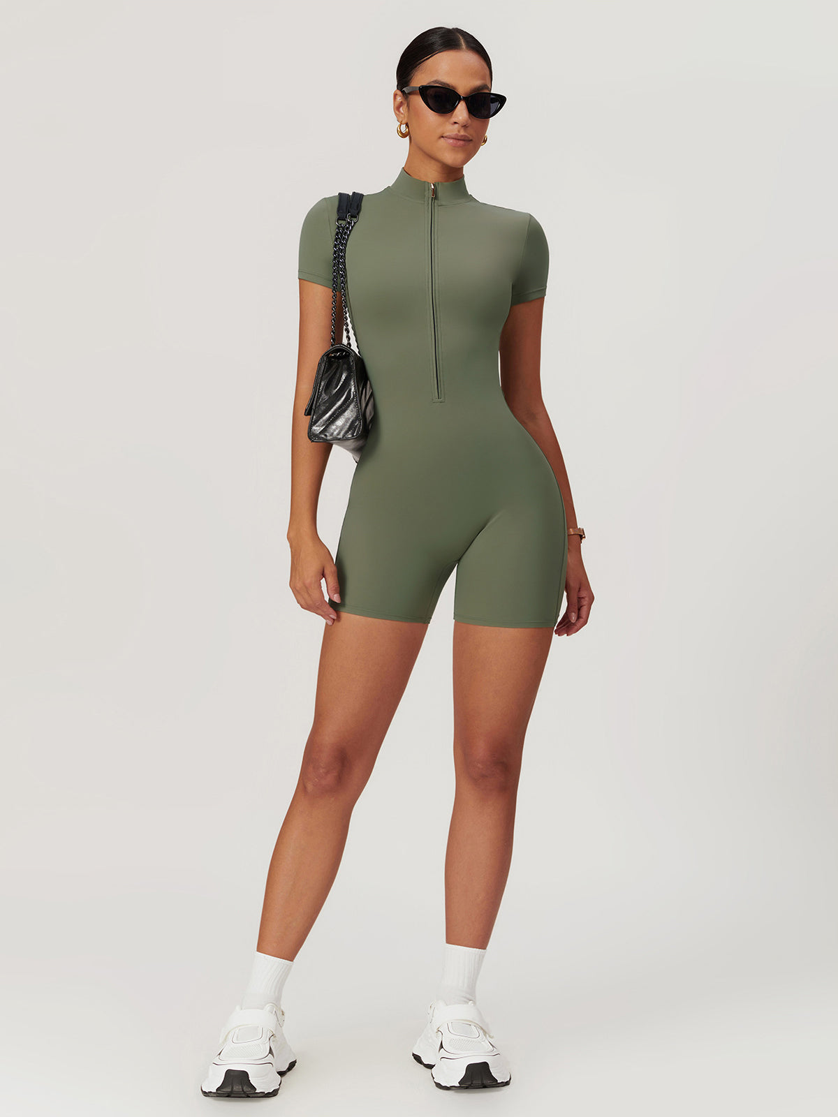 Zip Seamless Sports Romper — Svelte Chic