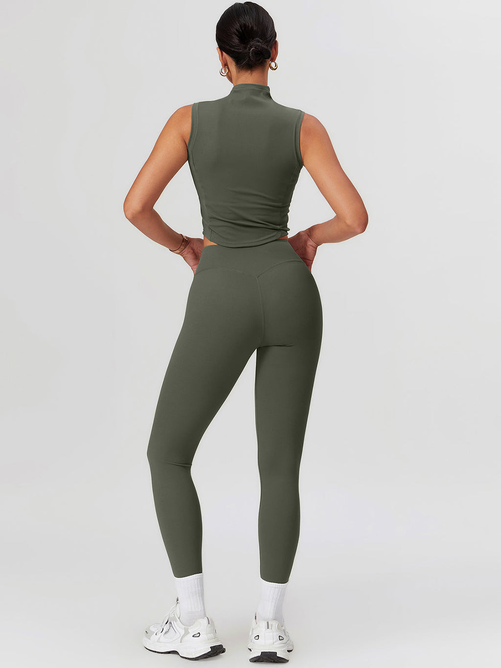 High Neck Cropped Sports Top — Svelte Chic