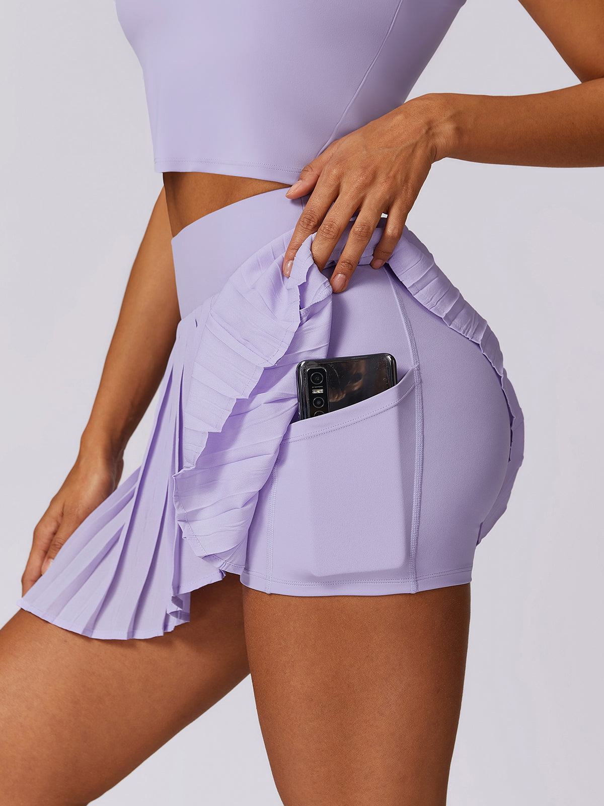 Pleated Pocket Active Skirt — Svelte Chic