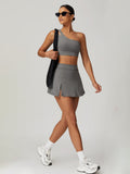 Breathable Quick-Dry Active Skirt in Grey — Svelte Chic