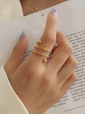 Double Layer Spinning Ring in Gold — Svelte Chic