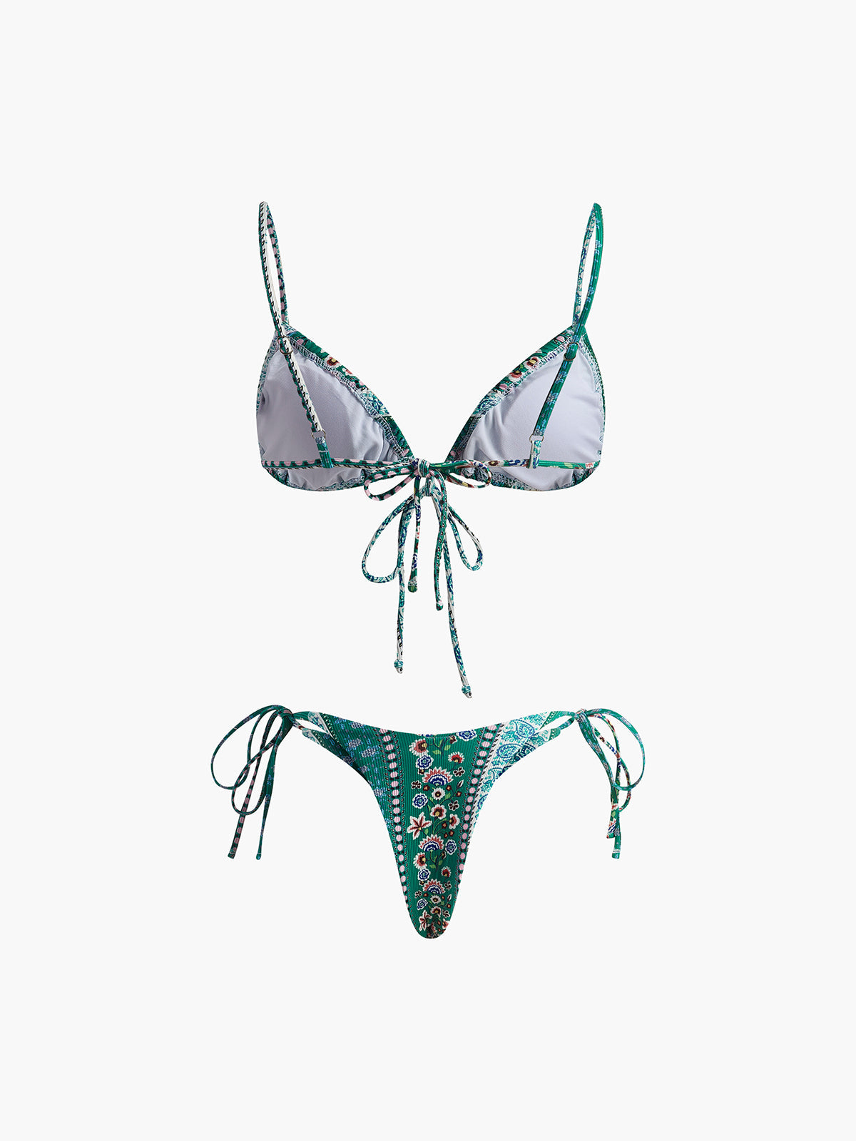 Floral Tie-Front Bikini Set — Svelte Chic