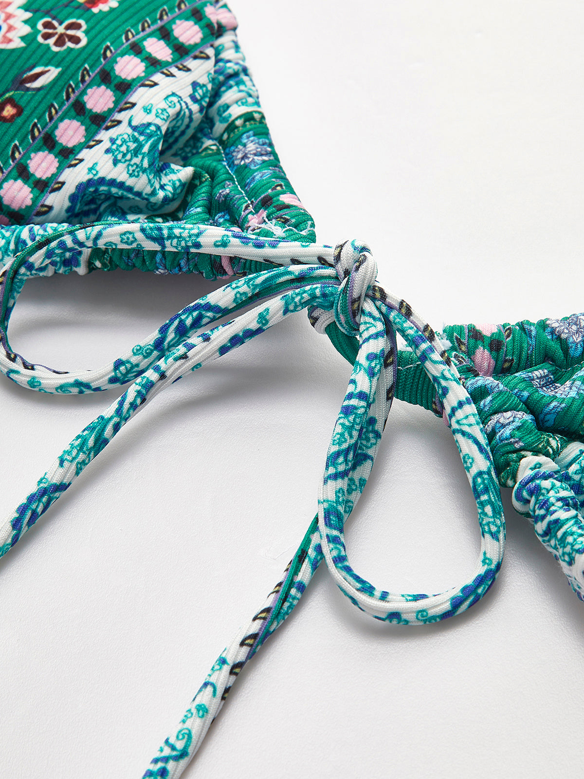 Floral Tie-Front Bikini Set — Svelte Chic