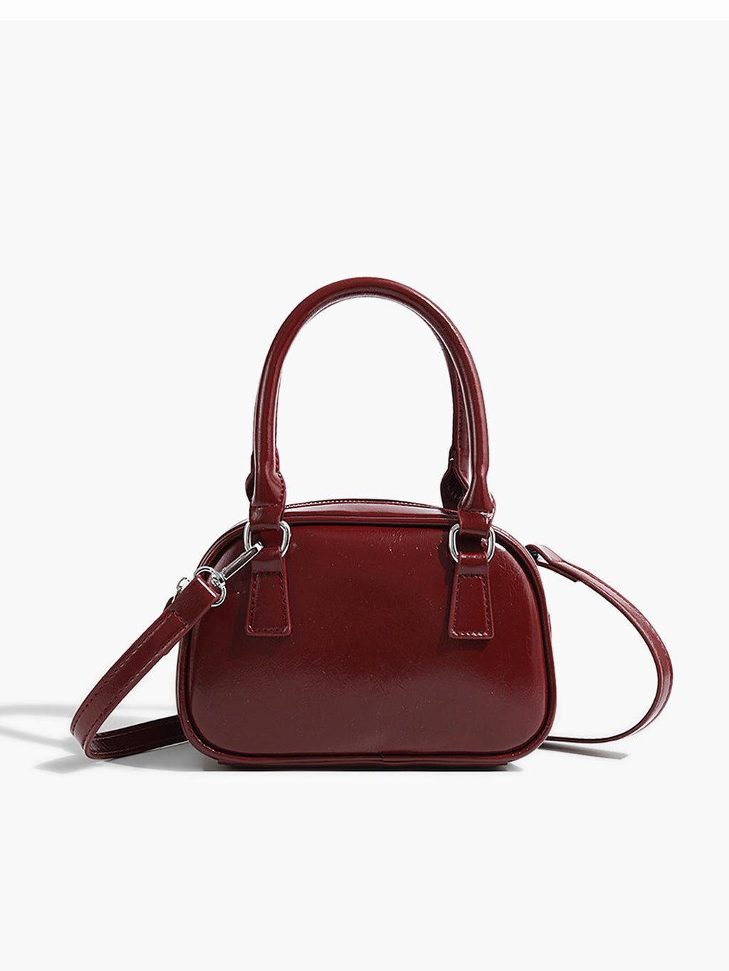Crossbody and Top Handle Bag in Burgundy — Svelte Chic