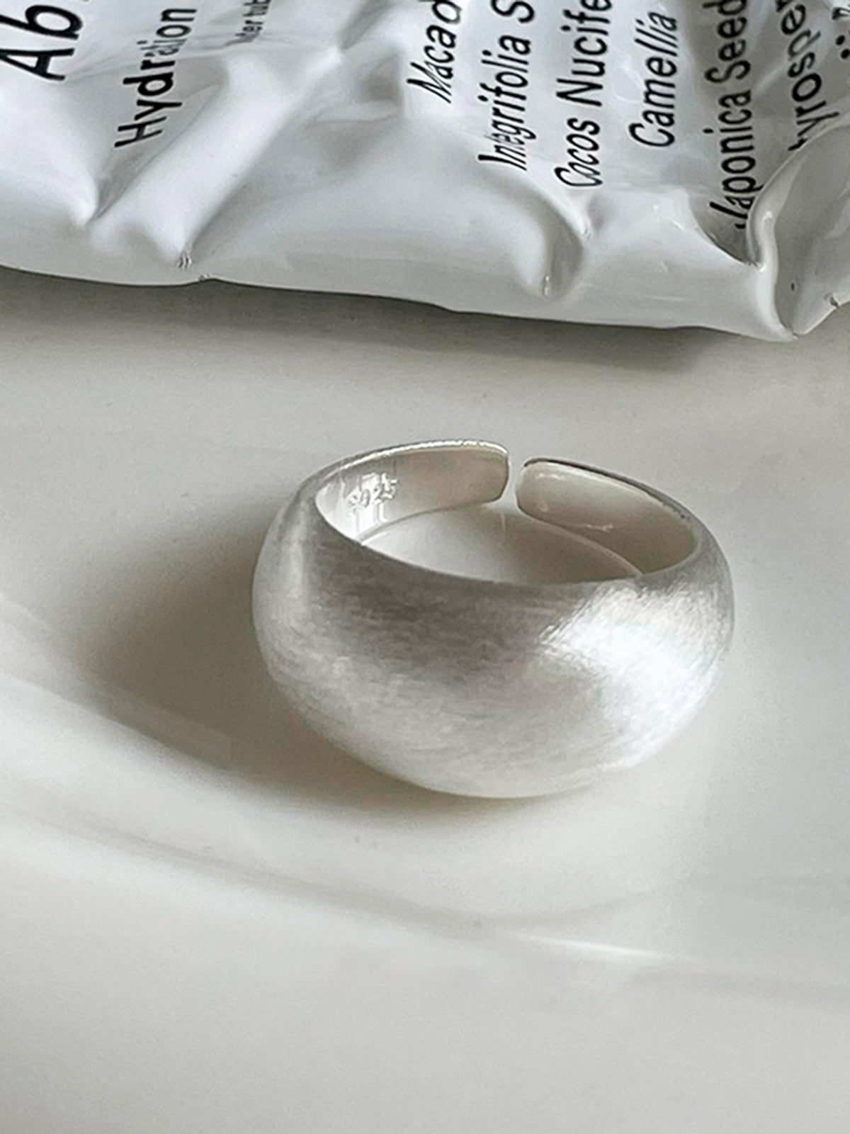 Minimalist Oval Brushed Ring — Svelte Chic