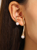 Irregular Fluid Earrings in Gold — Svelte Chic