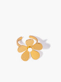 Enamel Daisy Ring in Gold — Svelte Chic