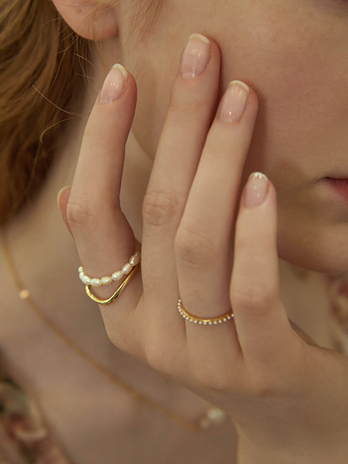 Double Layer Pearl Ring — Svelte Chic