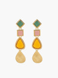 Resin Geometric Drop Earrings in Multicolor — Svelte Chic