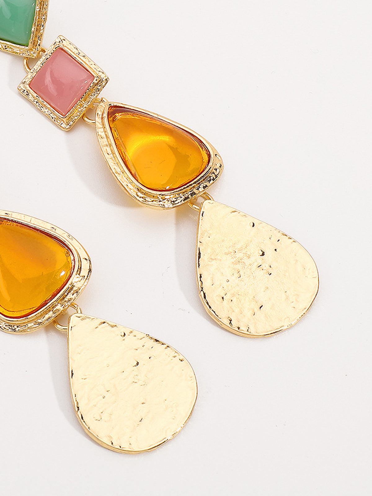 Resin Geometric Drop Earrings — Svelte Chic