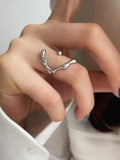 Minimalist Crescent Moon Ring in Silver — Svelte Chic