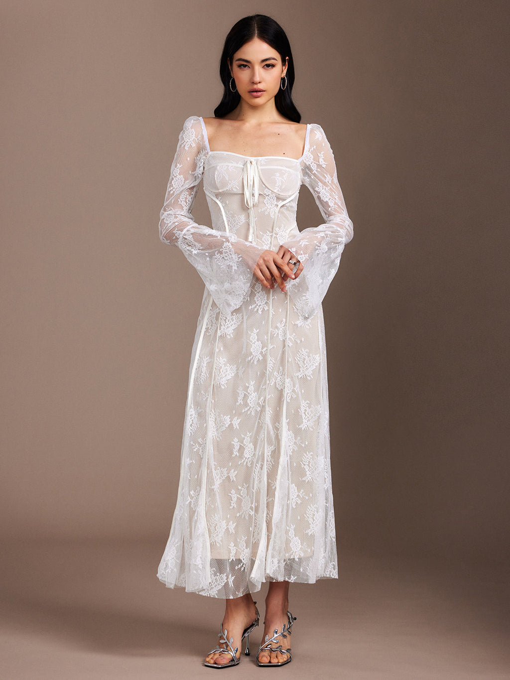 Lace Ruffle Maxi Dress — Svelte Chic