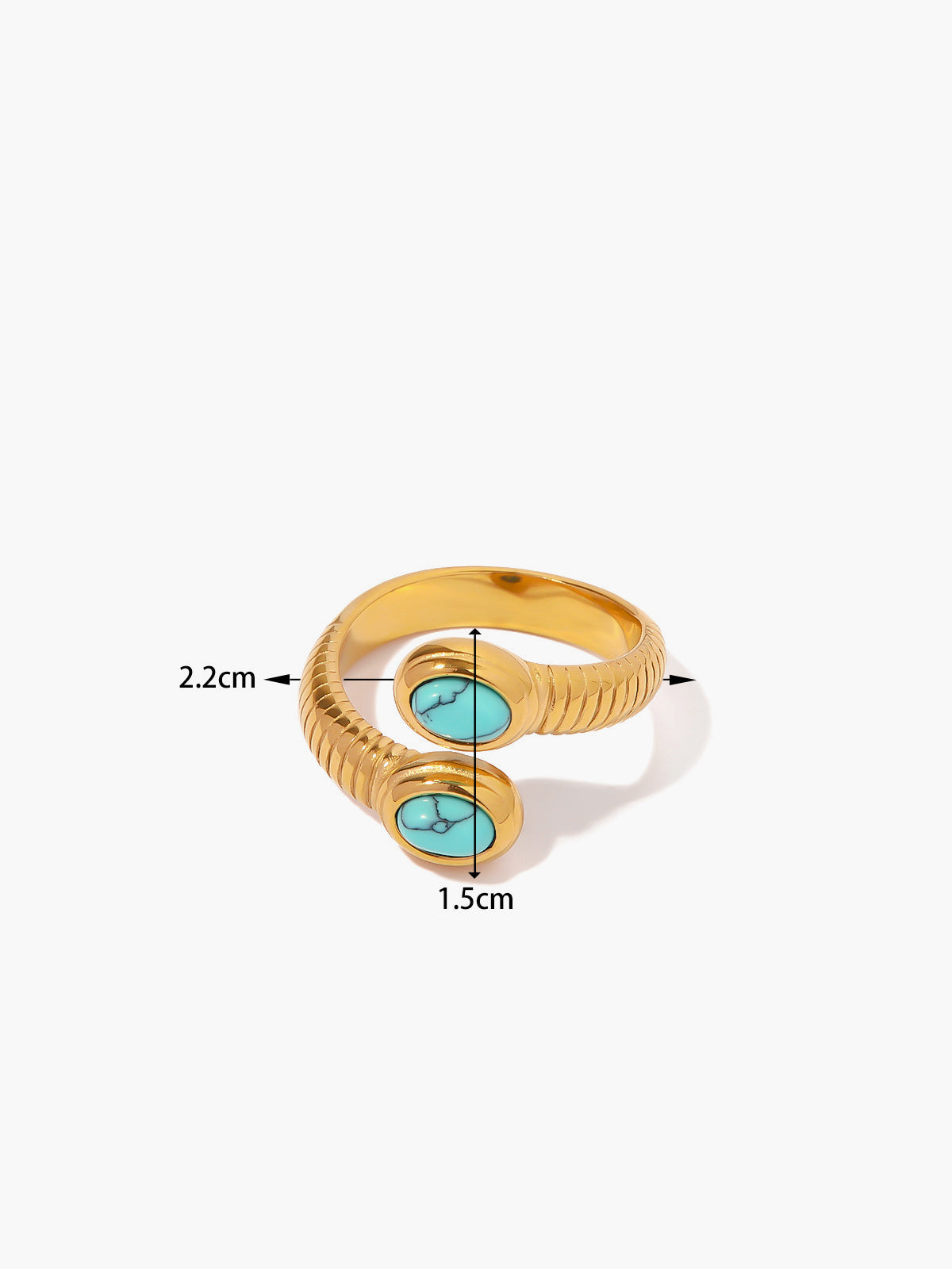 Snake Ring with Sapphire and Turquoise — Svelte Chic