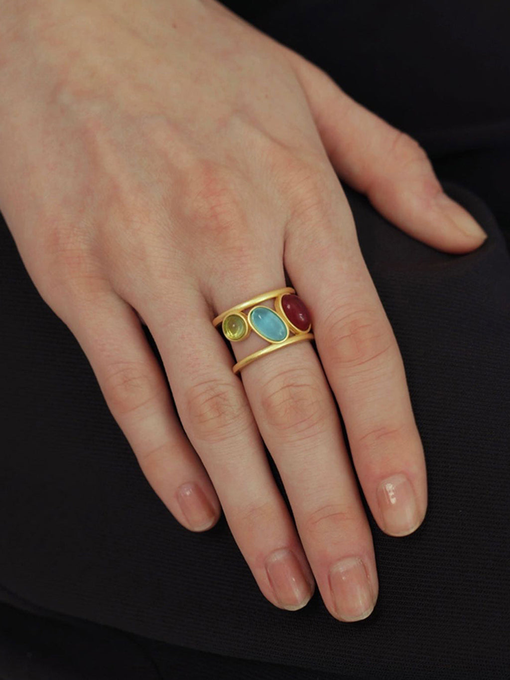 Coloured Stone Stacking Ring — Svelte Chic