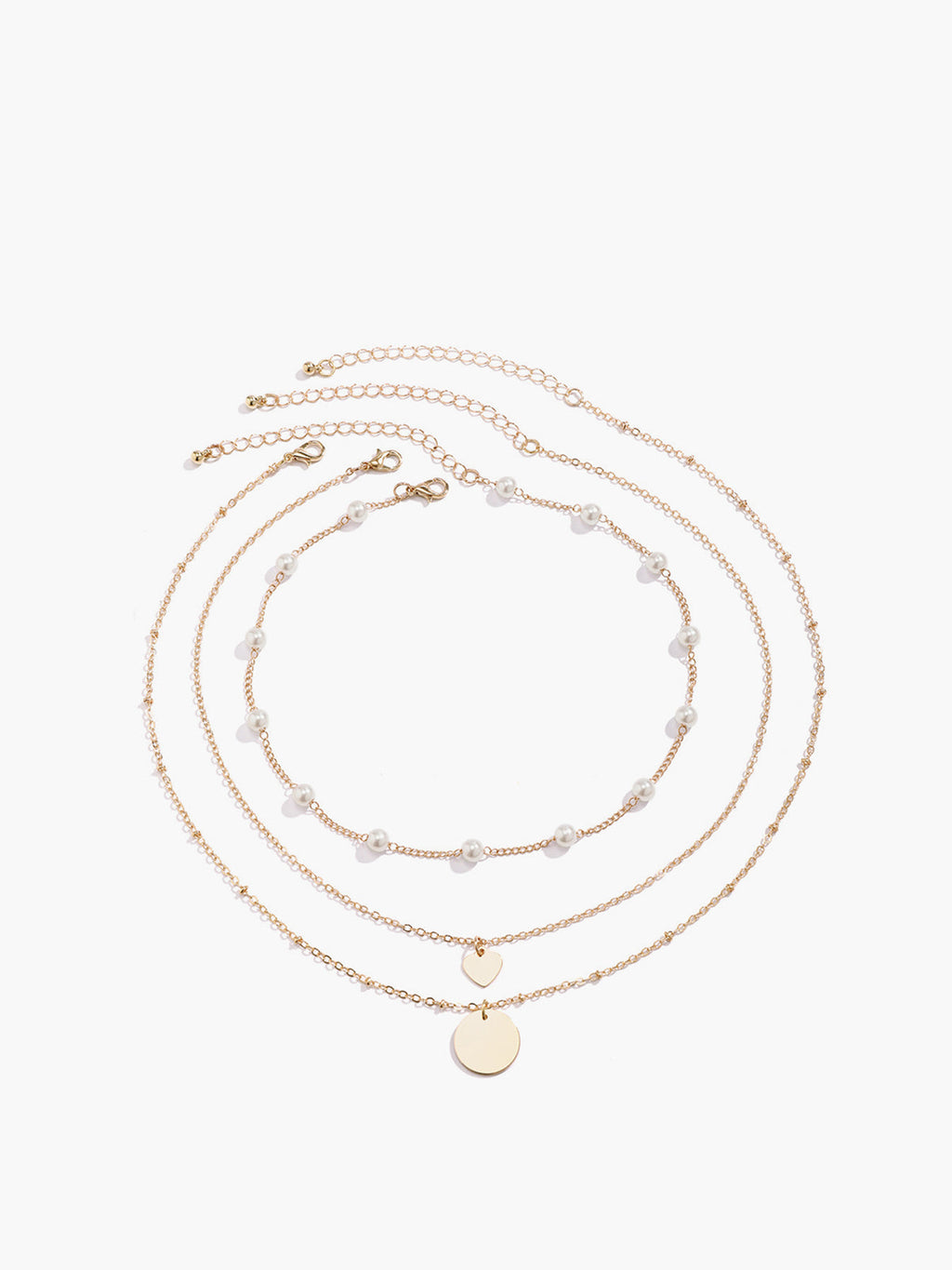Sequin and Pearl Layering Necklace — Svelte Chic