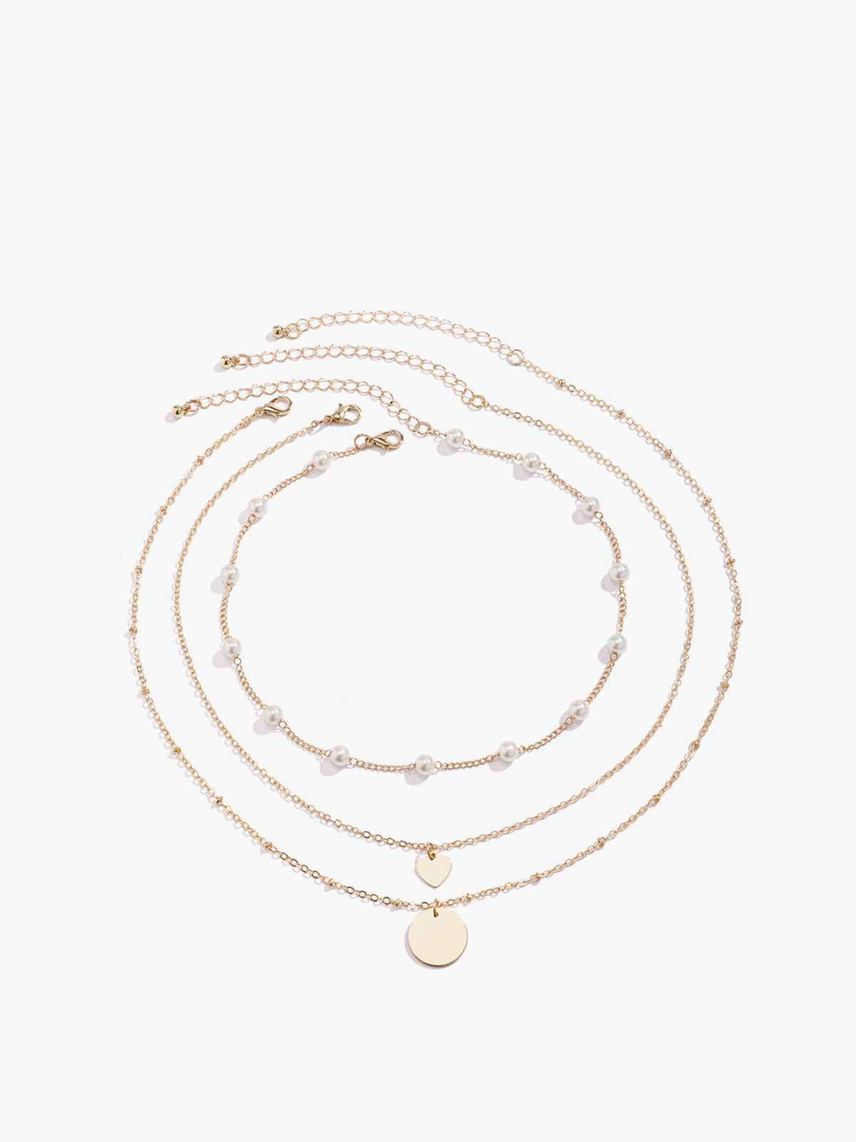 Sequin and Pearl Layering Necklace — Svelte Chic