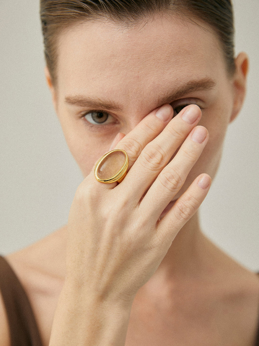 Yellow Crystal Ring — Svelte Chic