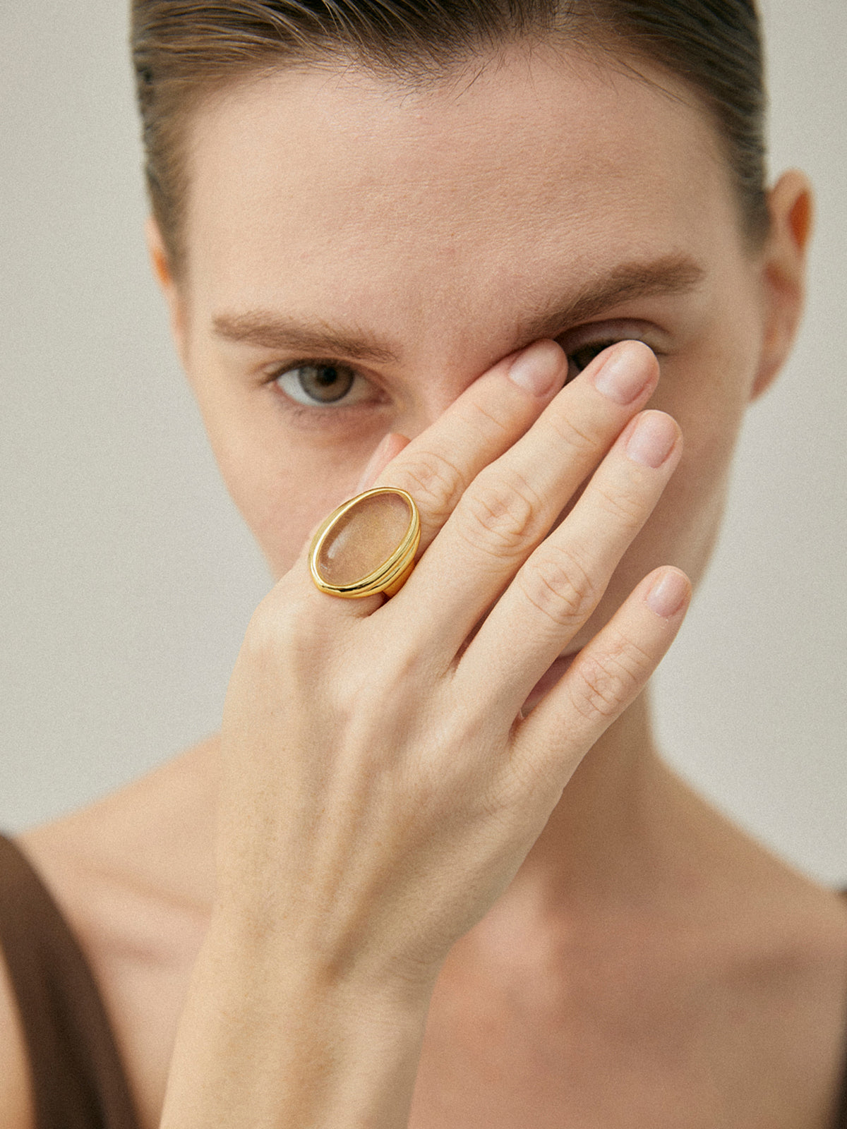 Yellow Crystal Ring — Svelte Chic