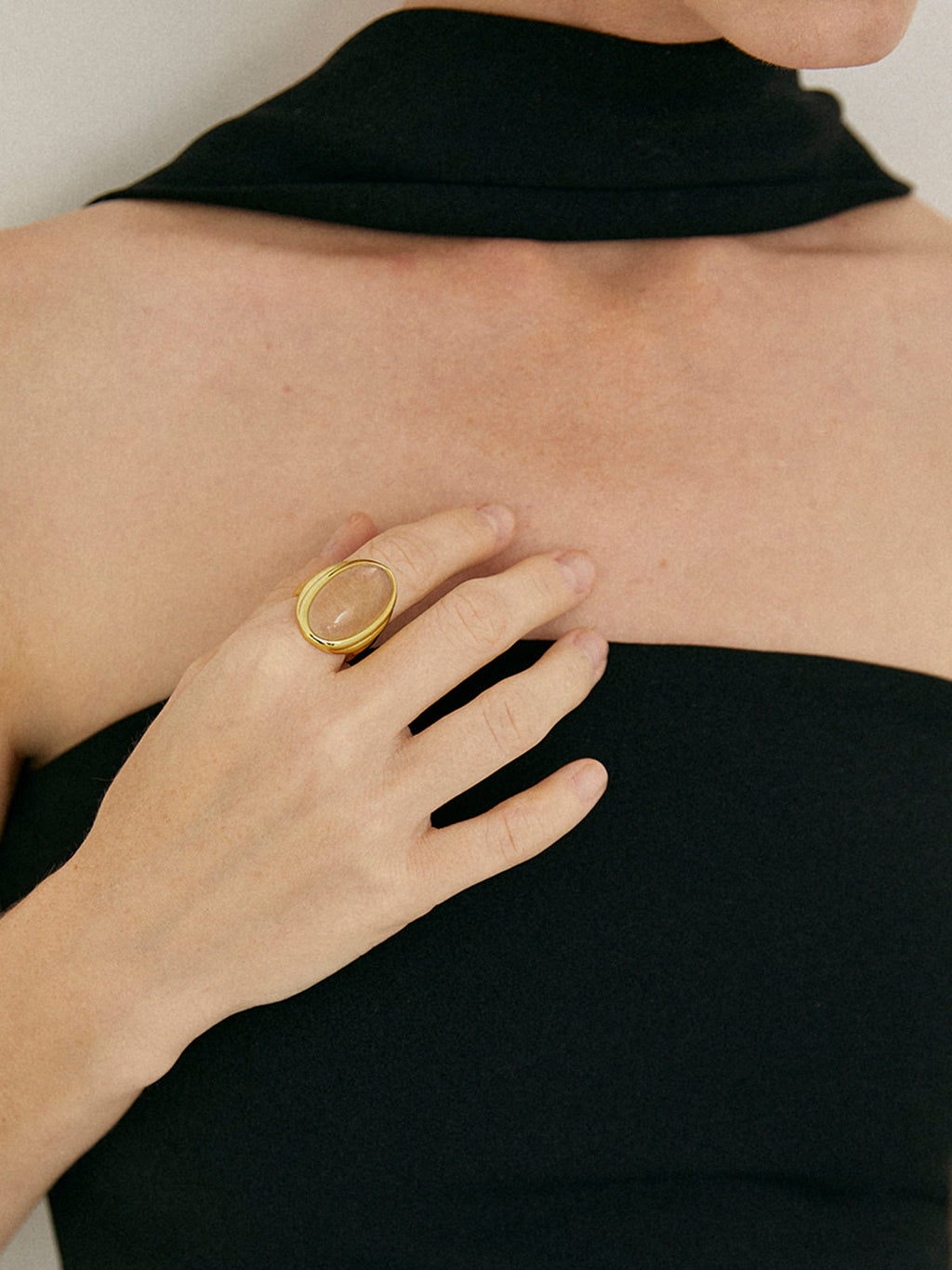 Yellow Crystal Ring — Svelte Chic
