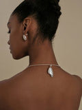 Luminous Pearl Pendant Necklace in Silver — Svelte Chic
